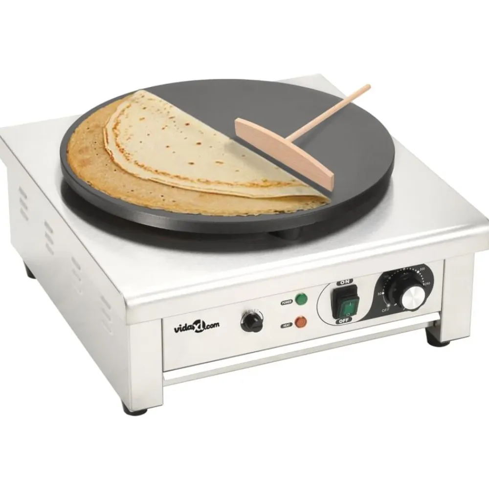 vidaXL Crepera con bandeja extraíble 40 cm 3000 W