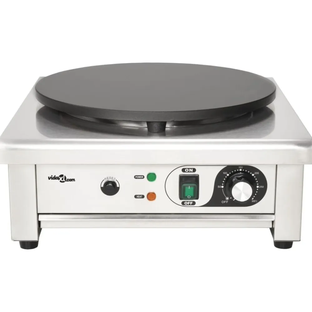 vidaXL Crepera con bandeja extraíble 40 cm 3000 W