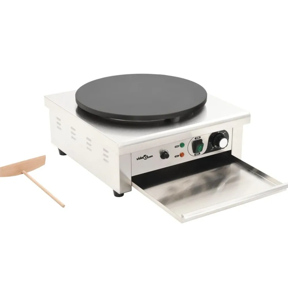 vidaXL Crepera con bandeja extraíble 40 cm 3000 W