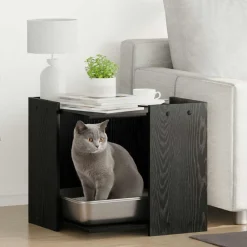 vidaXL Productos Para Mascotas-Cubículo para caja de arena de gato 53 x 53 x 51 cm