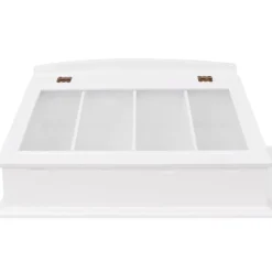 vidaXL Cocina Y Comedor-Cubertero estilo barroco MDF blanco