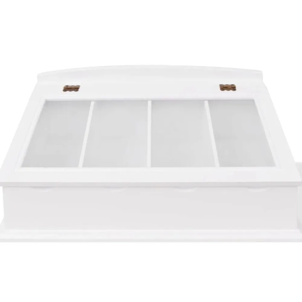 vidaXL Cocina Y Comedor-Cubertero estilo barroco MDF blanco