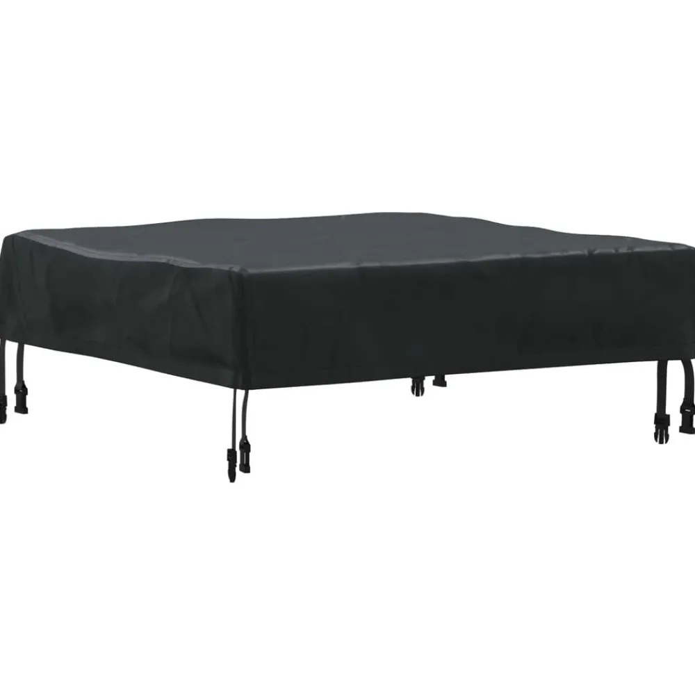 vidaXL Cubierta de Mesa Liso Negro 62 x 62 x 15 cm tela Discount