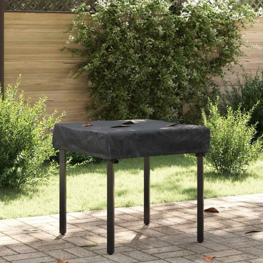 vidaXL Cubierta de Mesa Liso Negro 62 x 62 x 15 cm tela Discount