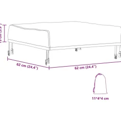 vidaXL Cubierta de Mesa Liso Negro 62 x 62 x 15 cm Tela Oxford 600D Best