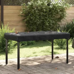 vidaXL Cubierta de Mesa Liso Negro 122 x 72 x 15 cm tela