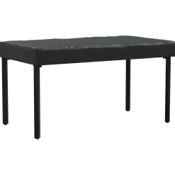 vidaXL Cubierta de Mesa Liso Negro 122 x 72 x 15 cm tela