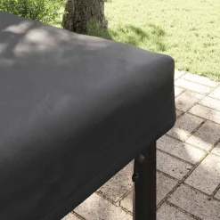 vidaXL Cubierta de Mesa Liso Negro 122 x 72 x 15 cm tela