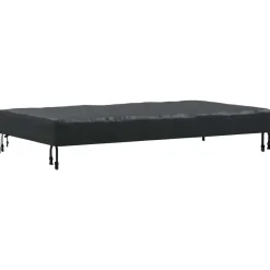 vidaXL Cubierta de Mesa Liso Negro 122 x 72 x 15 cm tela