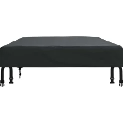 vidaXL Cubierta de Mesa Liso Negro 122 x 72 x 15 cm tela