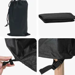 vidaXL Cubierta de Mesa Liso Negro 62 x 62 x 70 cm tela Best