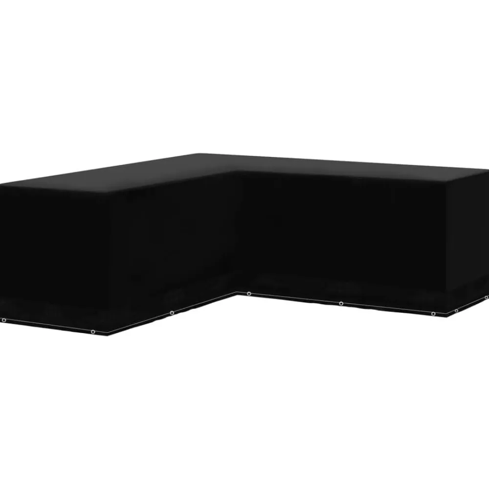 vidaXL Cubierta de muebles de jardín forma L 12 ojales 250x250x90 cm Clearance