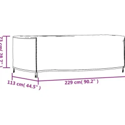 vidaXL Cubierta de muebles de jardín impermeable 420D 229x113x73 cm Hot