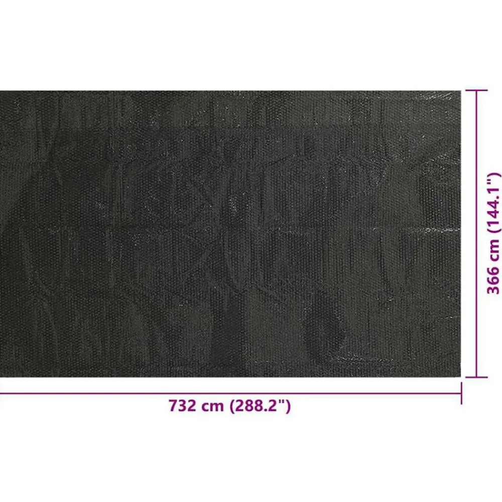 vidaXL Cubierta de piscina PE 732x366 cm Negro Online