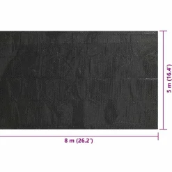vidaXL Piscina Y Spa-Cubierta de piscina rectangular PE 800x500 cm