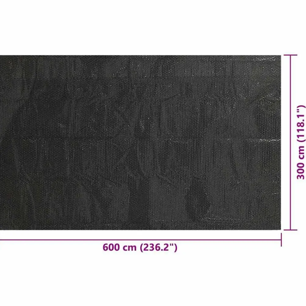 vidaXL Cubierta de piscina PE 600x300 cm Negro Hot