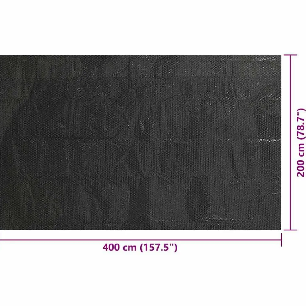 vidaXL Cubierta de piscina PE 400x200 cm Negro