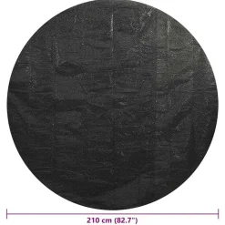 vidaXL Cubierta de piscina PE negra 210 cm Negro Online