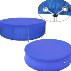 vidaXL Piscina Y Spa-Cubierta de piscina PE 460 cm 90 g/m² redonda