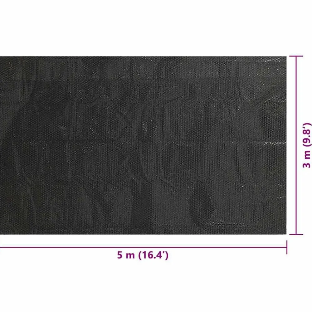 vidaXL Cubierta de piscina rectangular PE negro 500x300 cm