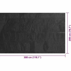vidaXL Cubierta de piscina PE 300x200 cm Negro Sale