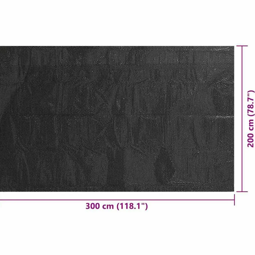 vidaXL Cubierta de piscina PE 300x200 cm Negro Sale