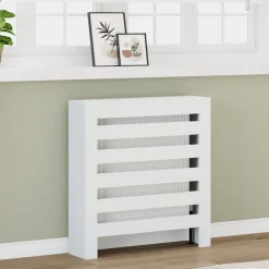 vidaXL Cubierta de radiador madera de ingeniería 78x20x82 cm Blanco Outlet