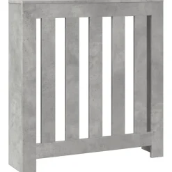 vidaXL Cubierta de radiador madera ingeniería gris hormigón 78x20x82cm Gris hormigón Clearance