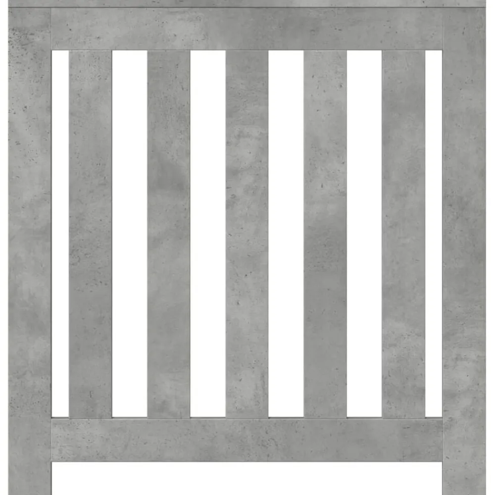 vidaXL Cubierta de radiador madera ingeniería gris hormigón 78x20x82cm Gris hormigón Clearance