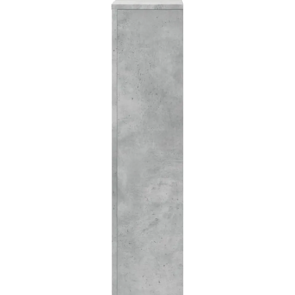 vidaXL Cubierta de radiador madera ingeniería gris hormigón 78x20x82cm Gris hormigón Clearance