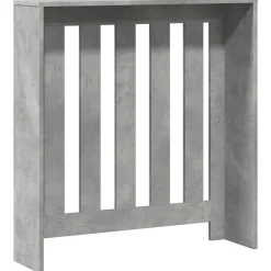 vidaXL Cubierta de radiador madera ingeniería gris hormigón 78x20x82cm Gris hormigón Clearance