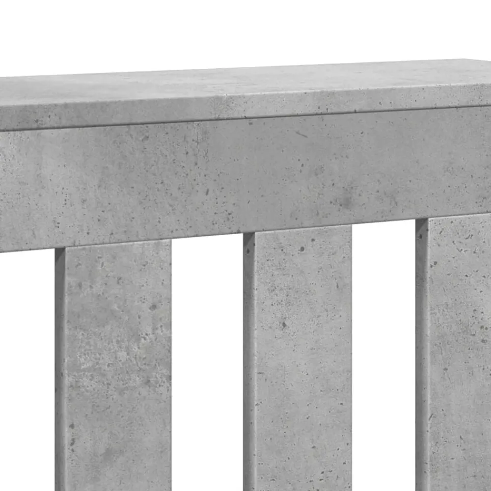 vidaXL Cubierta de radiador madera ingeniería gris hormigón 78x20x82cm Gris hormigón Clearance