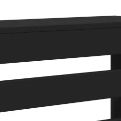 vidaXL Cubierta de radiador madera de ingeniería 78x20x82 cm Negro New