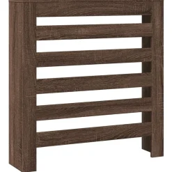 vidaXL Cubierta de radiador madera ingeniería marrón roble 78x20x82 cm Marr&oacute;n roble Hot