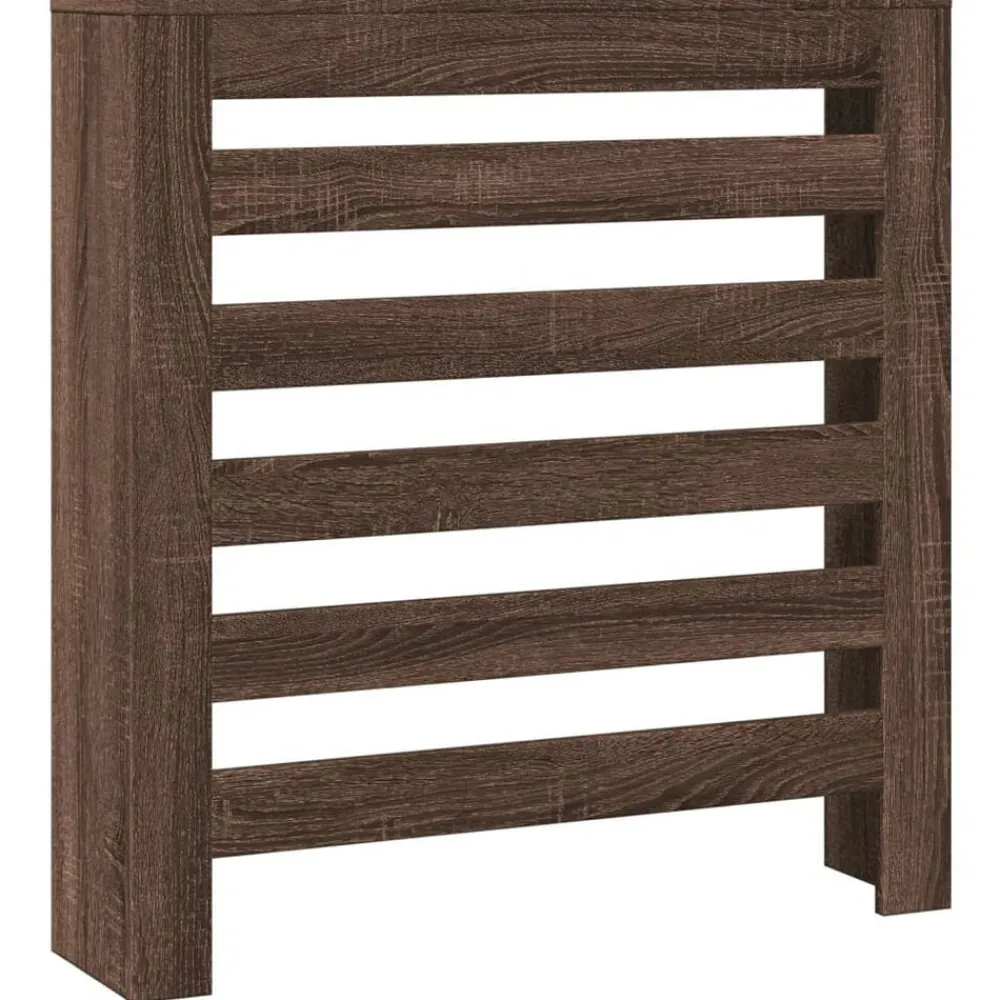 vidaXL Cubierta de radiador madera ingeniería marrón roble 78x20x82 cm Marrón roble Hot
