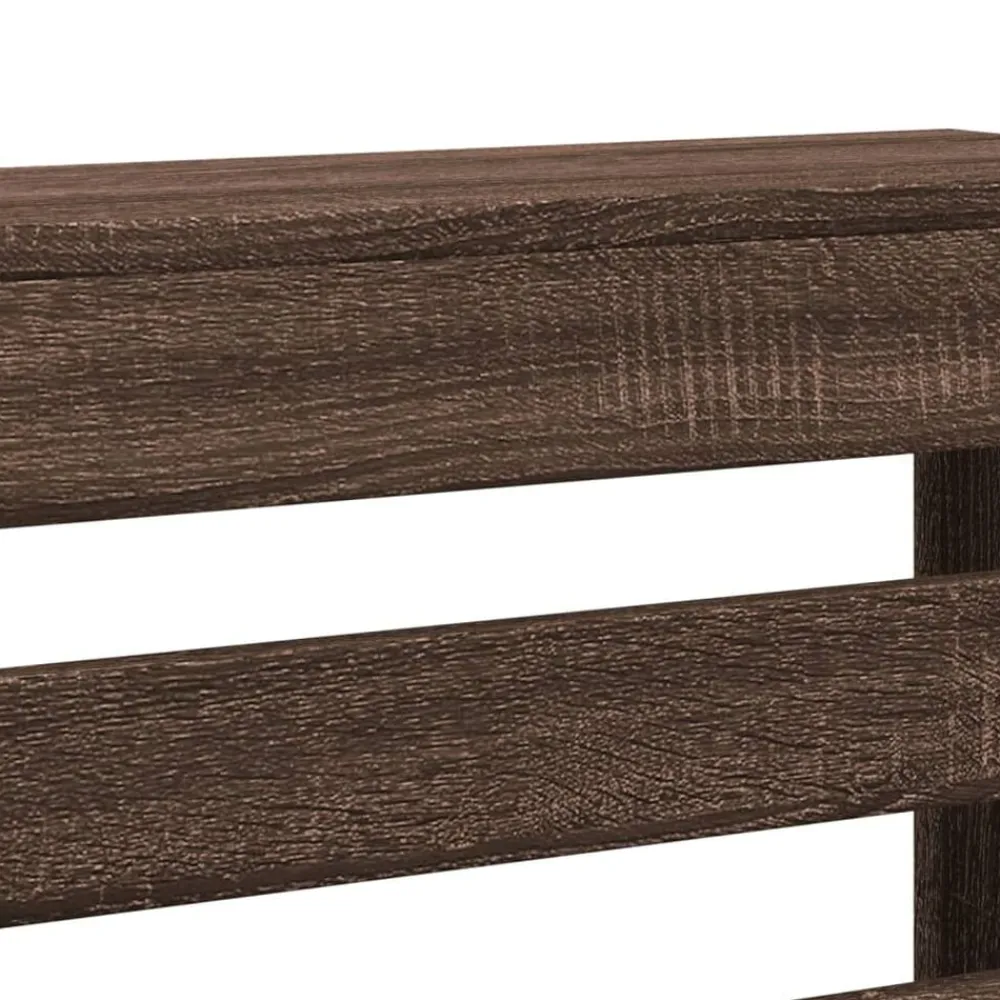 vidaXL Cubierta de radiador madera ingeniería marrón roble 78x20x82 cm Marrón roble Hot