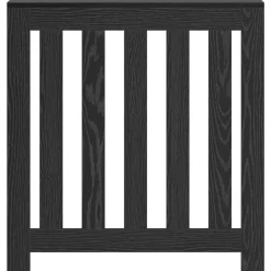 vidaXL Cubierta de Radiador Roble Negro 78 x 20 x 82 cm Con listones verticales New