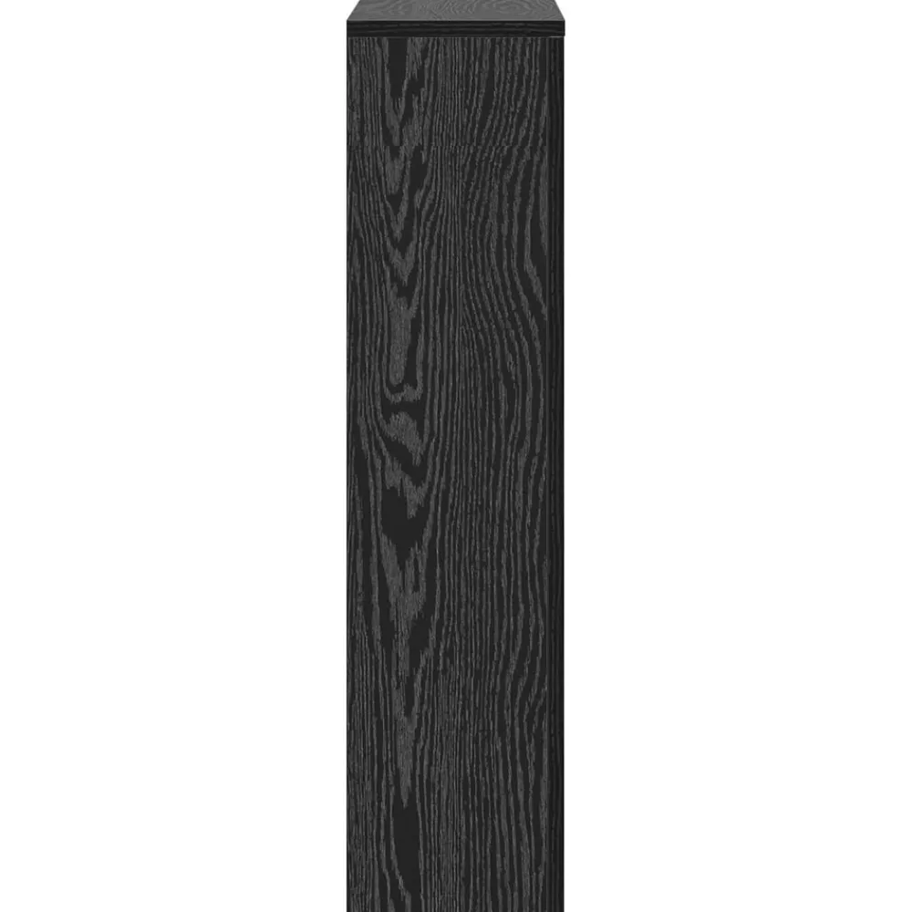 vidaXL Cubierta de Radiador Roble Negro 78 x 20 x 82 cm Con listones verticales New