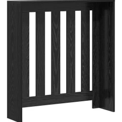 vidaXL Cubierta de Radiador Roble Negro 78 x 20 x 82 cm Con listones verticales New