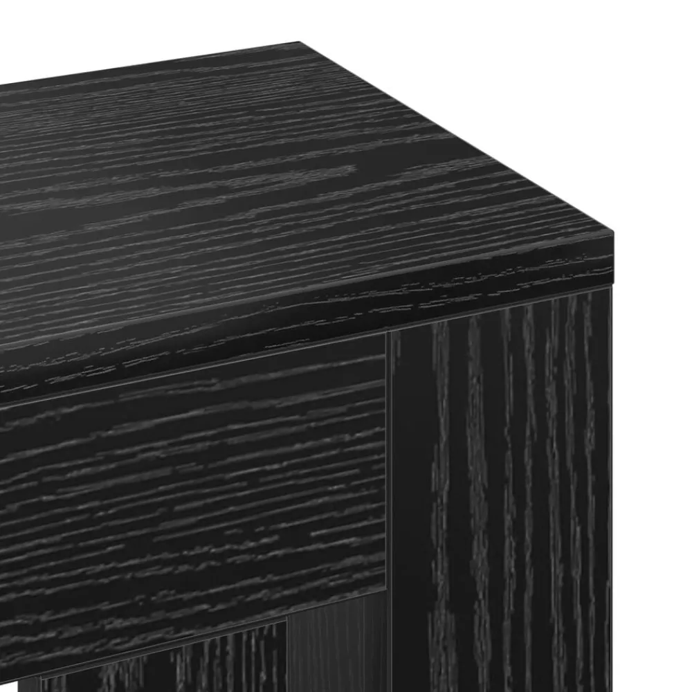 vidaXL Cubierta de Radiador Roble Negro 78 x 20 x 82 cm Con listones verticales New