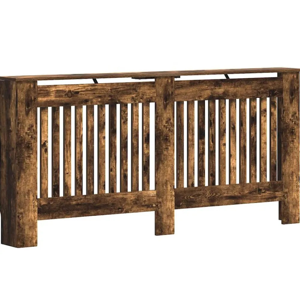 vidaXL Cubierta de Radiador 172 x 19 x 81,5 cm Roble ahumado Online