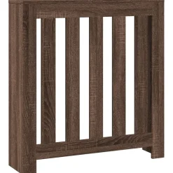 vidaXL Accesorios Para Electrodomésticos-Cubierta de radiador madera ingeniería marrón roble 78x20x82 cm