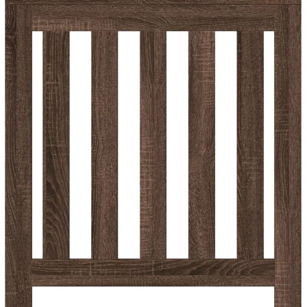 vidaXL Accesorios Para Electrodomésticos-Cubierta de radiador madera ingeniería marrón roble 78x20x82 cm