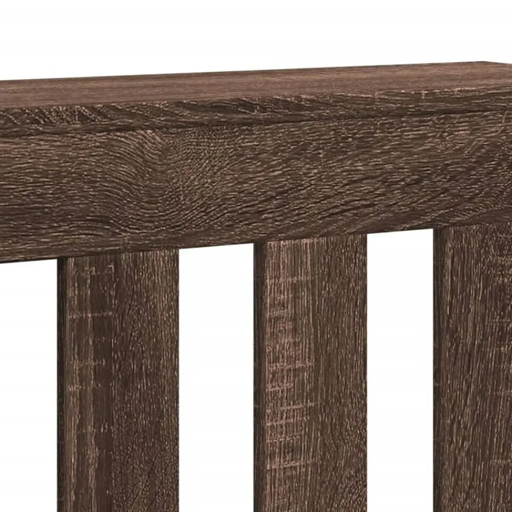 vidaXL Accesorios Para Electrodomésticos-Cubierta de radiador madera ingeniería marrón roble 78x20x82 cm