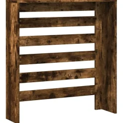 vidaXL Cubierta de radiador madera ingeniería 78x20x82cm Roble ahumado Outlet