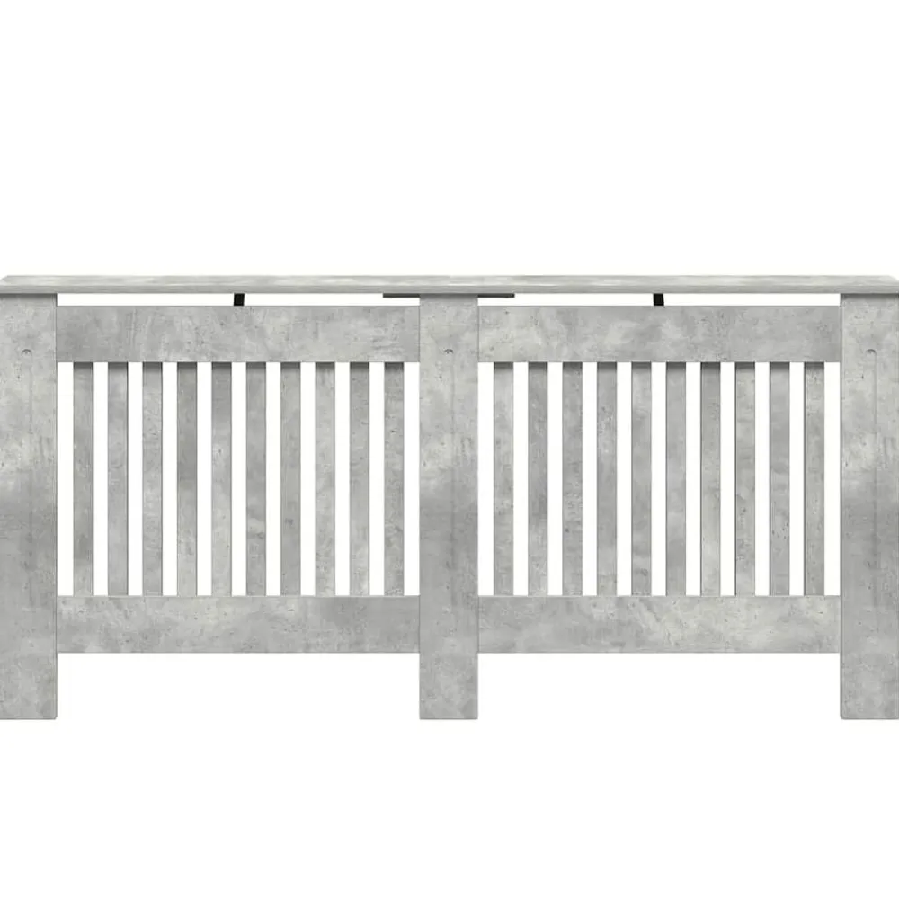 vidaXL Accesorios Para Electrodomésticos-Cubierta de Radiador Gris Concreto 172 x 19 x 81,5 cm