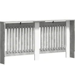 vidaXL Accesorios Para Electrodomésticos-Cubierta de Radiador Gris Concreto 172 x 19 x 81,5 cm