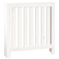vidaXL Cubierta de radiador madera maciza de pino 79,5x19x84 cm Blanco Clearance