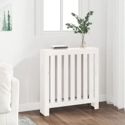 vidaXL Cubierta de radiador madera maciza de pino 79,5x19x84 cm Blanco Clearance