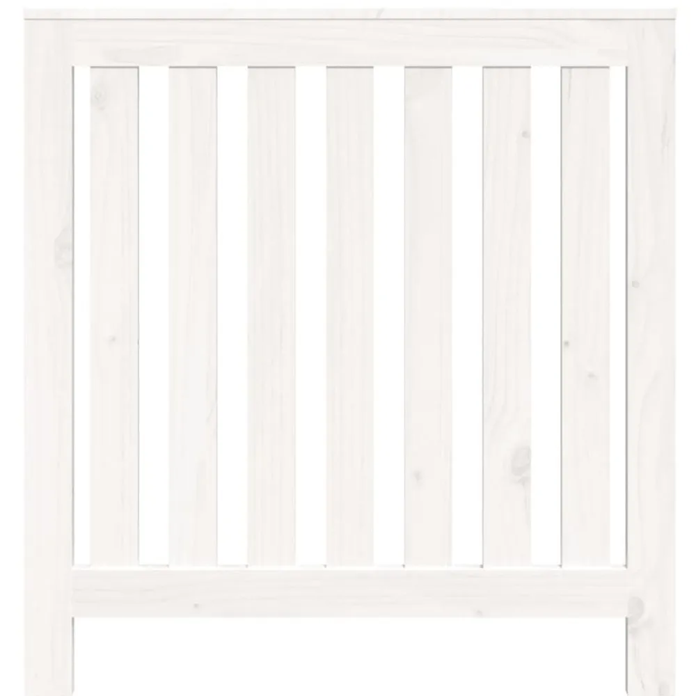 vidaXL Cubierta de radiador madera maciza de pino 79,5x19x84 cm Blanco Clearance
